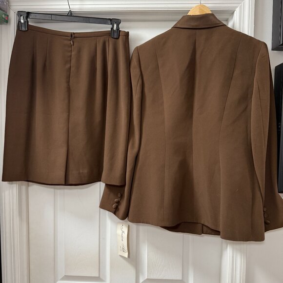 Vintage Jessica Ash 2-piece Brown Career Skirt Suit New with Tag/Unworn size 12 - Picture 2 of 14